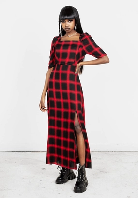 Pennyroyal Check Midi Dress Dresses Womens - beach dresses cheap