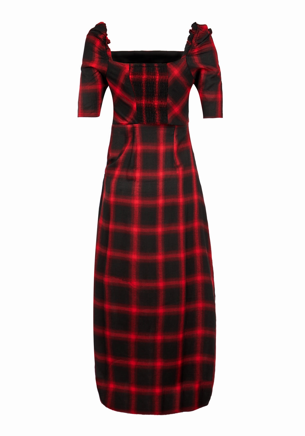 Pennyroyal Check Midi Dress