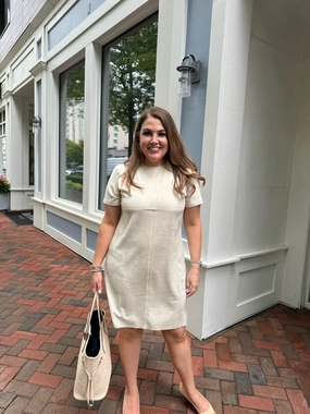 Phoenix Suede Tee Dress - Cream maxi dresses clearance