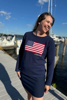 Pink Pineapple Alexandria USA Sweater - Navy summer dresses best deals