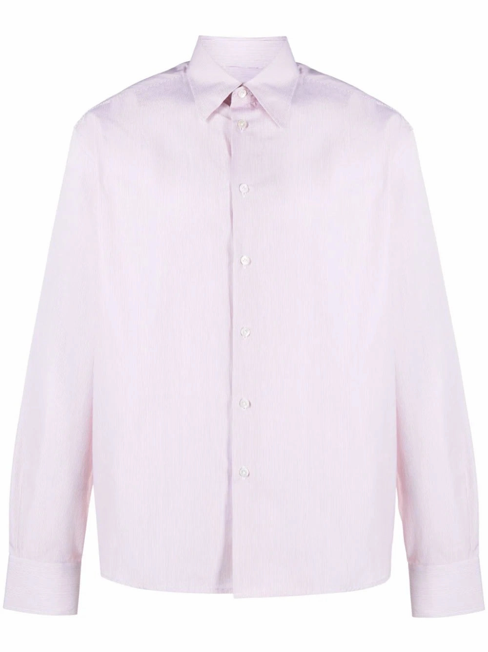 Pinstripe-Print Cotton Shirt mens polos clearance