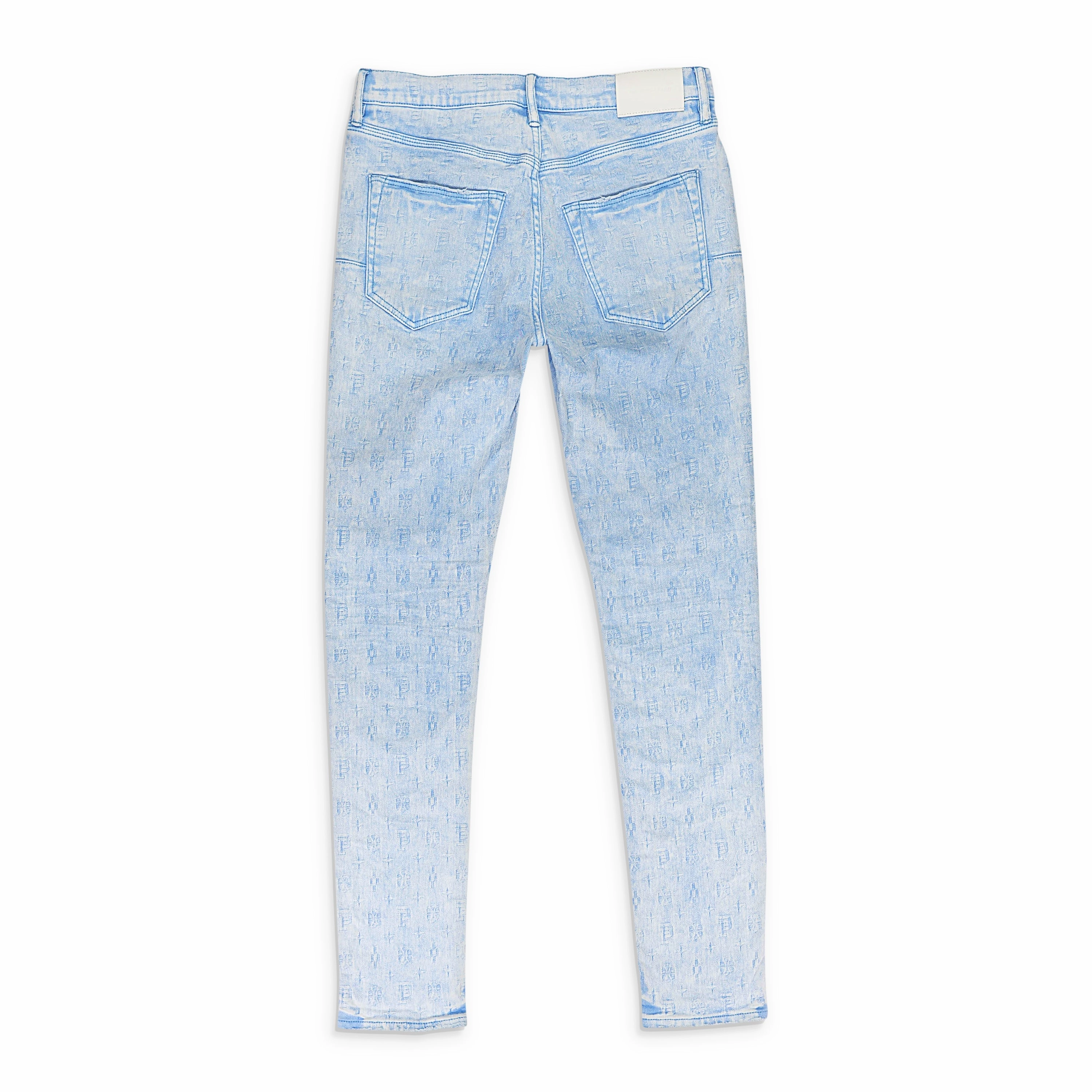 PLACID MONOGRAM JACQUARD Blue SKINNY JEANS