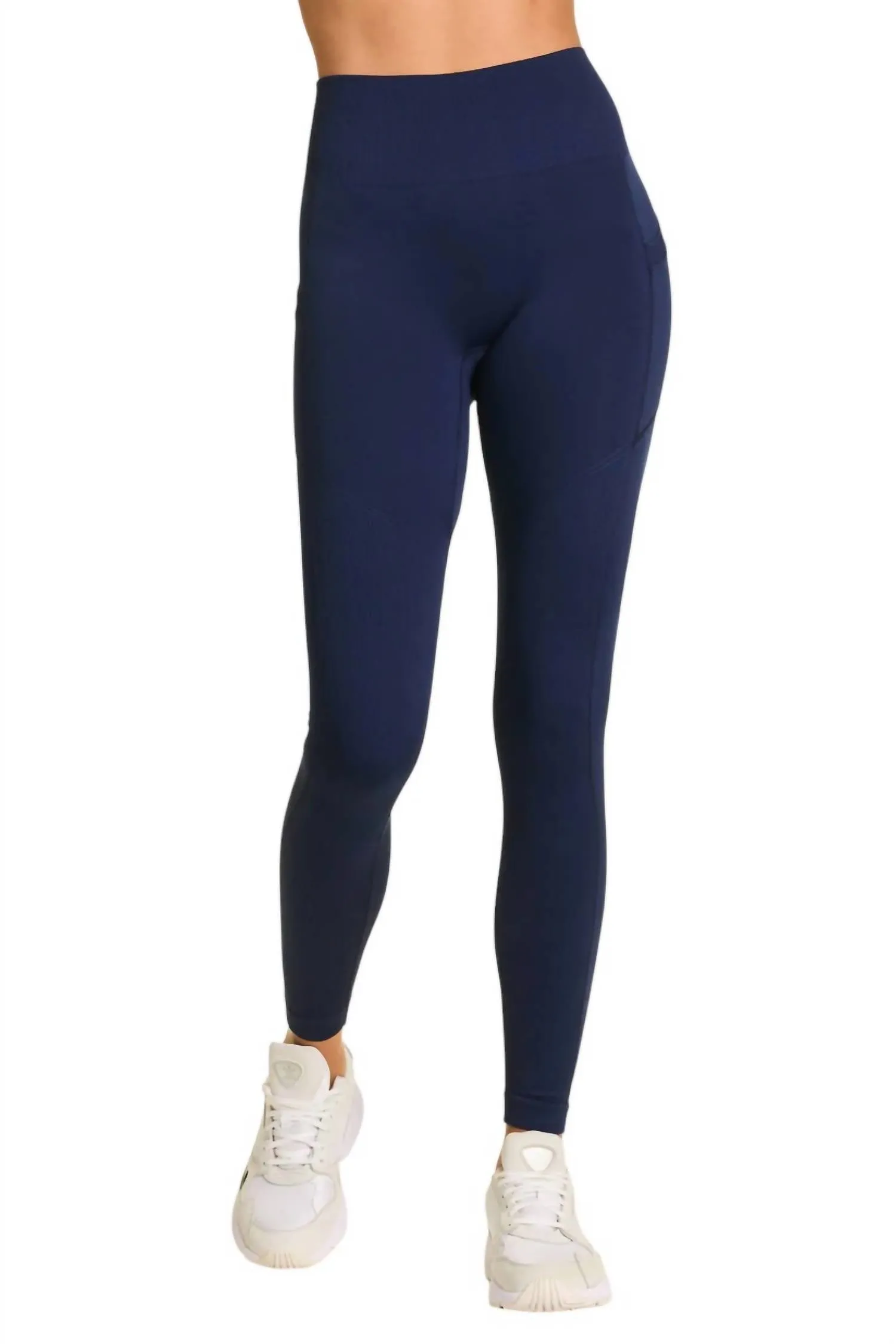 Pocket Barre Leggings In Navy Activewear Womens - yoga pants clearance