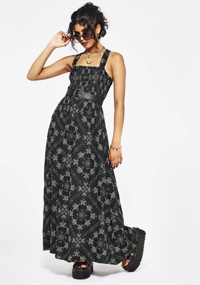 Poem Moth Print Cami Midaxi Dress Dresses Womens - summer dresses discount