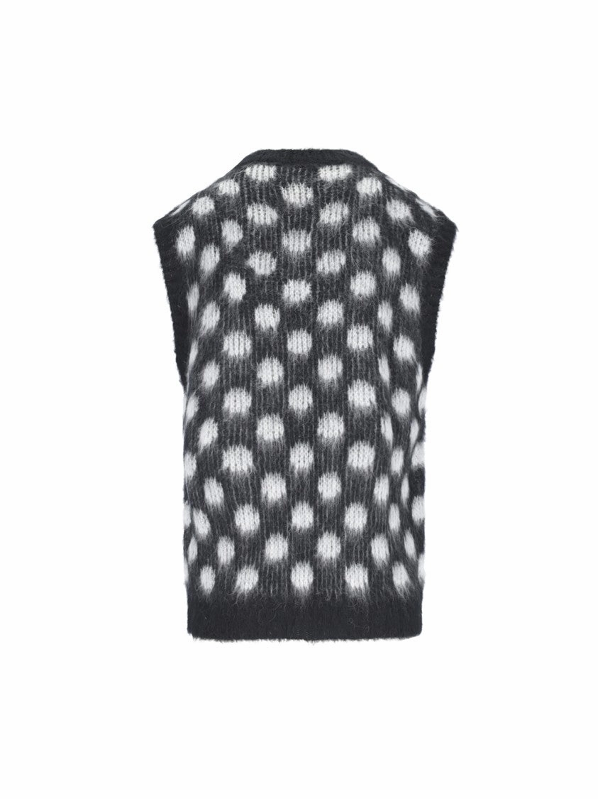 Polka Dot Gilet ?C Black