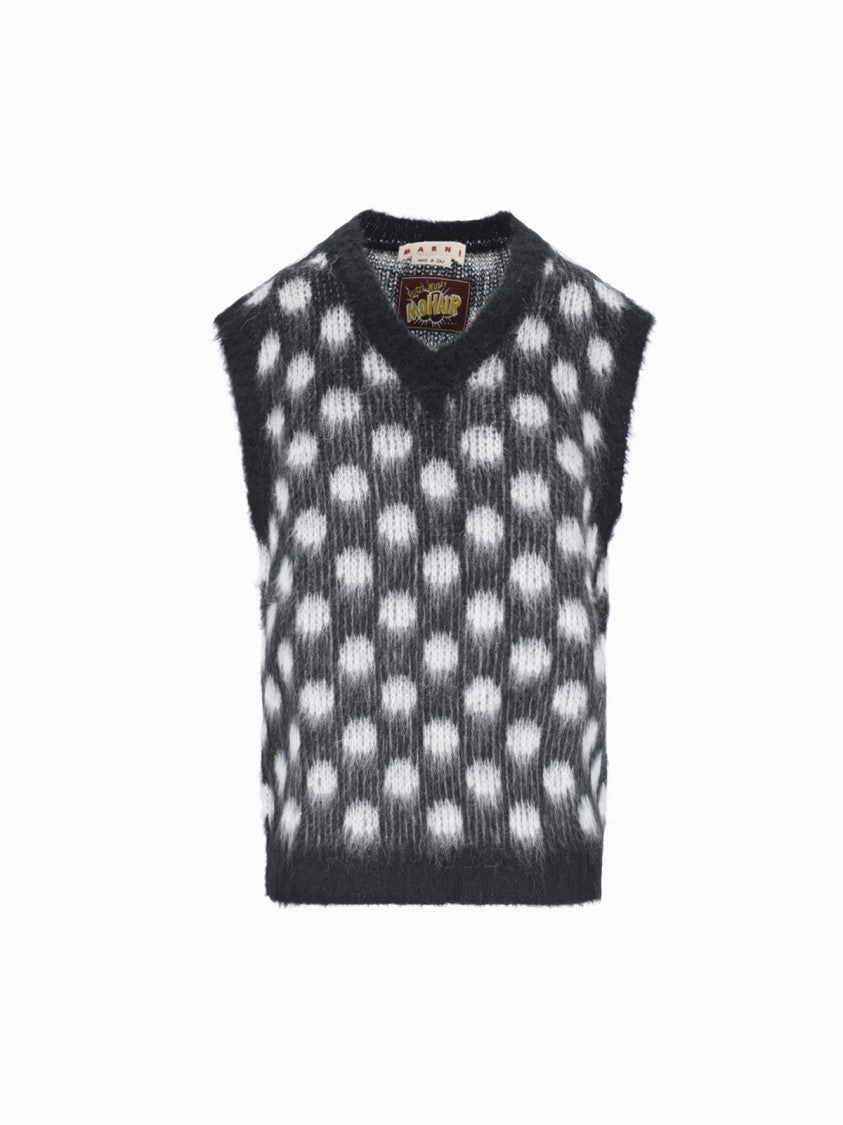 Polka Dot Gilet ?C Black