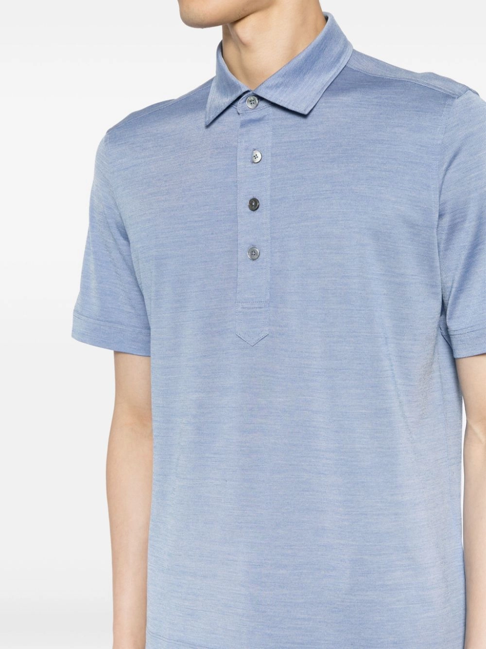 Polo-Collar Cotton-Blend Polo Shirt