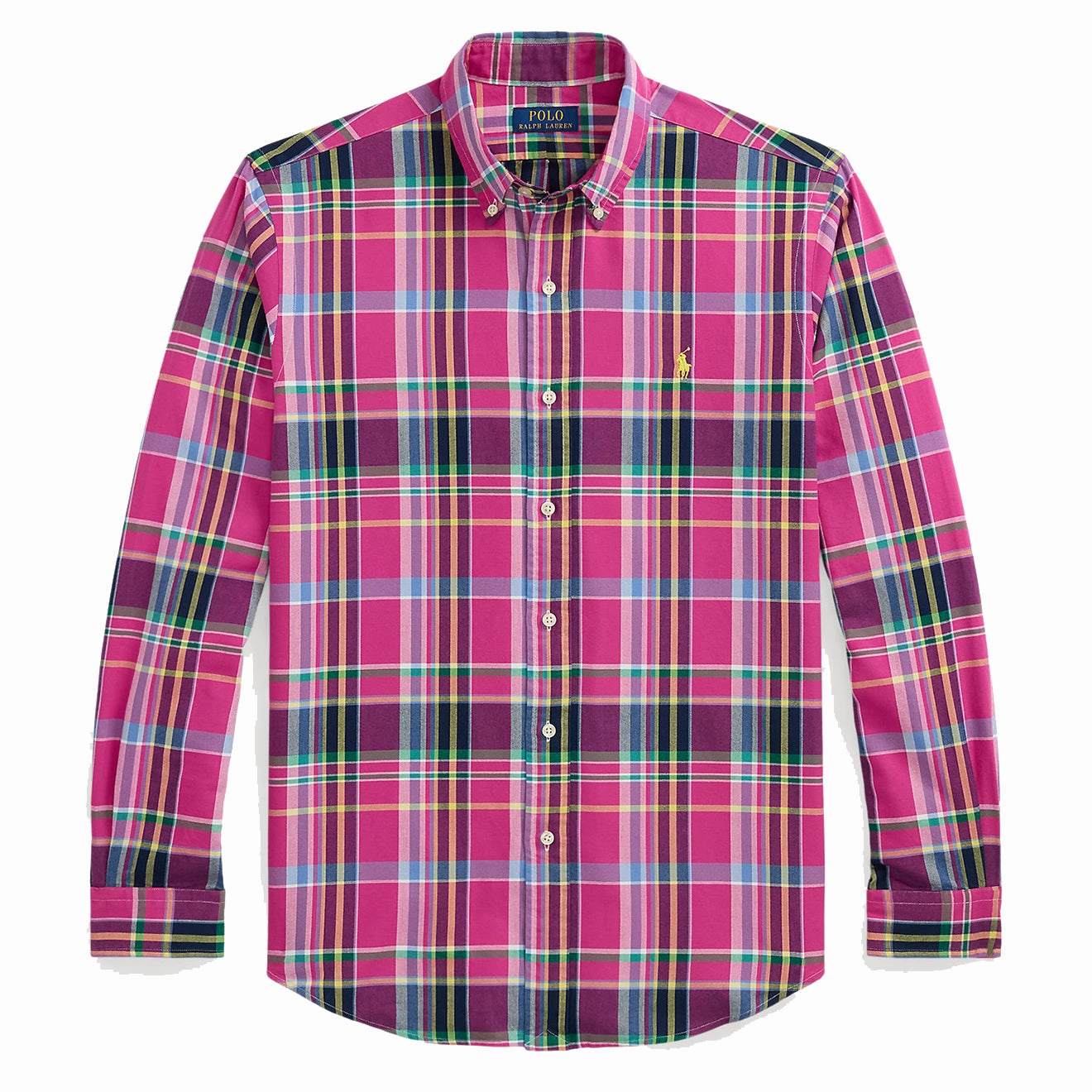 Polo Ralph Lauren Custom Fit Button Down Check Shirt Pink Navy Multi mens tank tops best deals