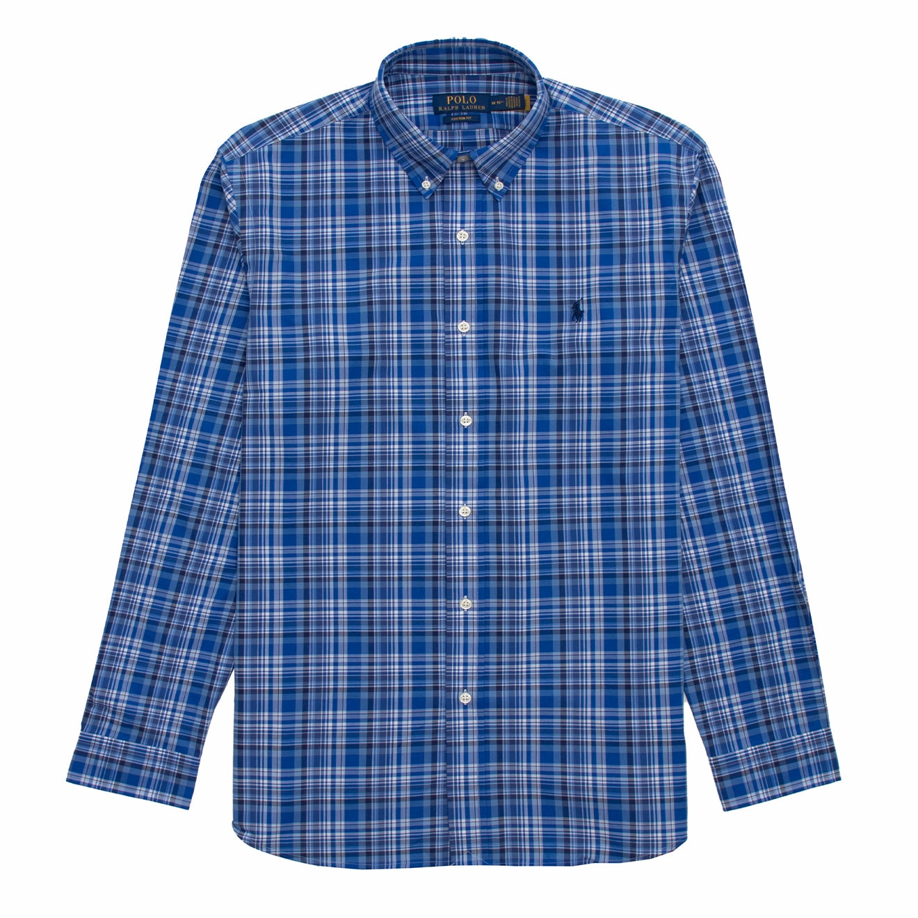 Polo Ralph Lauren Custom Fit Check Shirt Blue Multi mens tank tops best deals