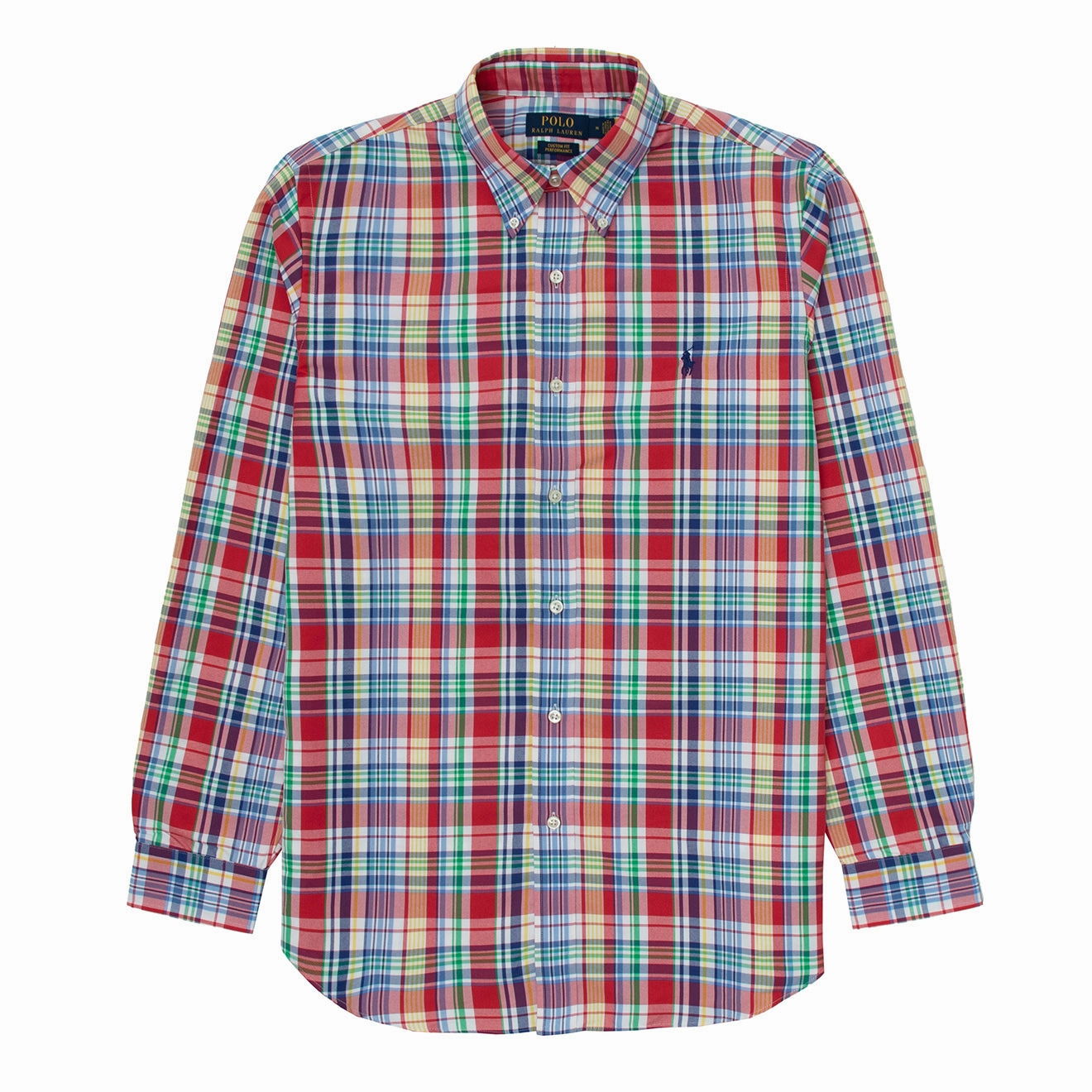 Polo Ralph Lauren Custom Fit Oxford Shirt Red / Blue Multi mens tank tops best deals