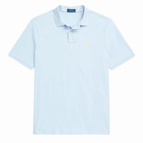 Polo Ralph Lauren Custom Slim Fit Classic Polo Alpine Blue mens t-shirts outlet