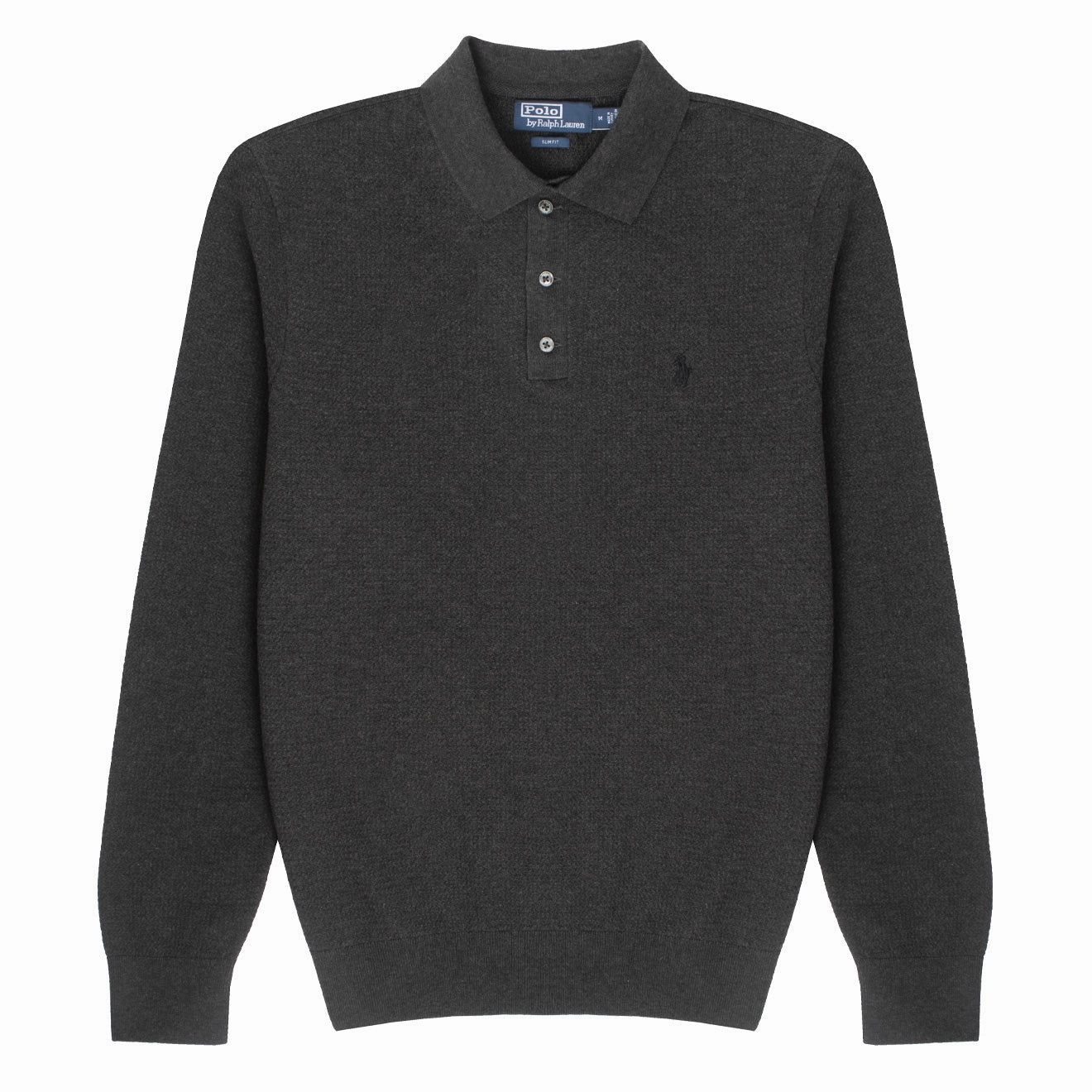 Polo Ralph Lauren Custom Slim Fit Mesh L/S Polo Windsor Heather mens t-shirts outlet