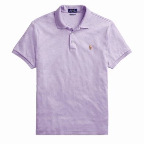 Polo Ralph Lauren Custom Slim Fit Polo Shirt Pastel Purple Heather mens t-shirts outlet