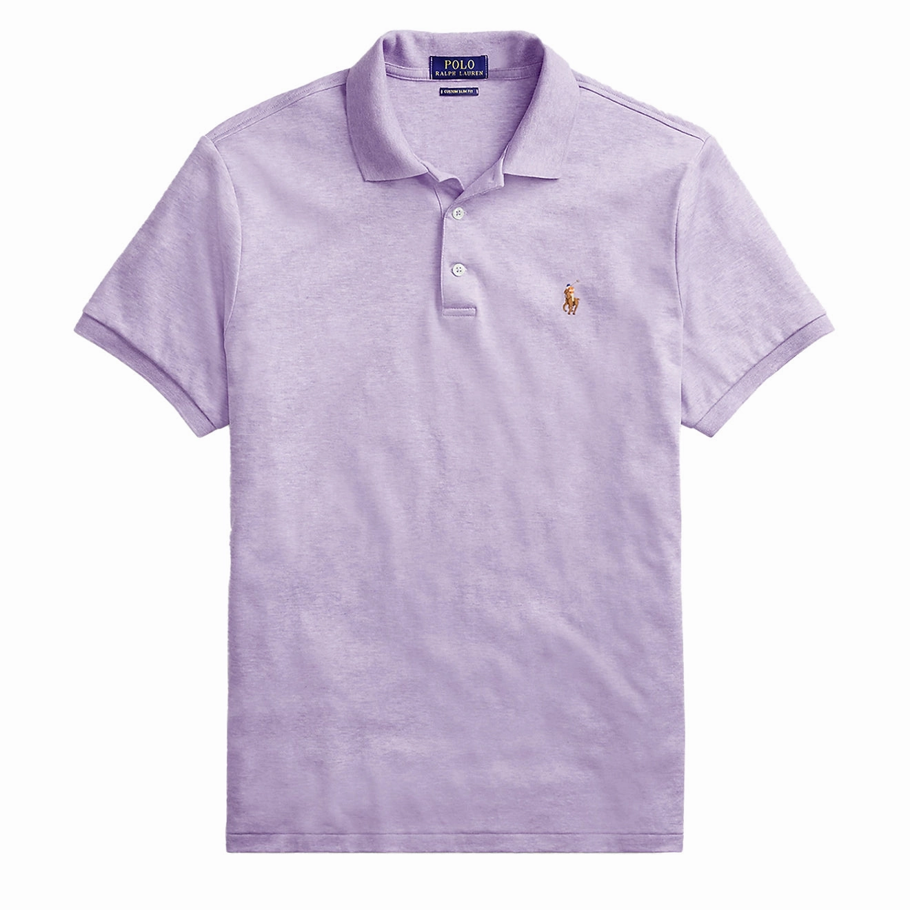 Polo Ralph Lauren Custom Slim Fit Polo Shirt Pastel Purple Heather mens t-shirts outlet