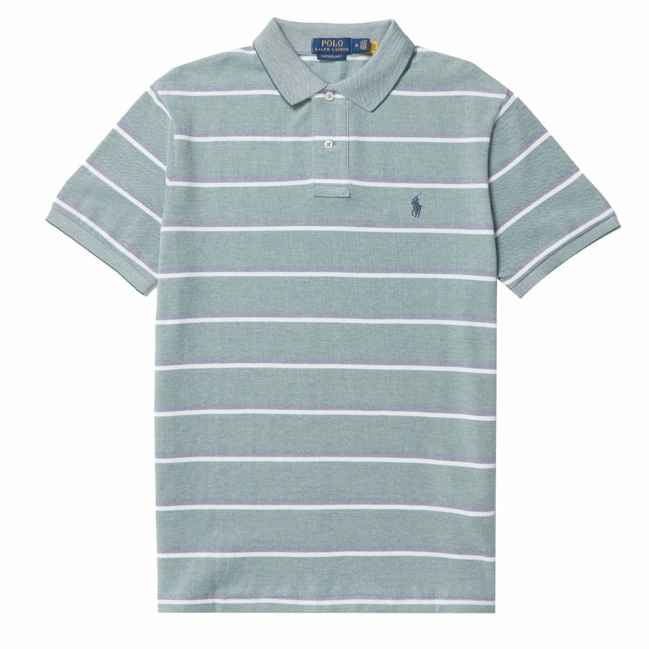 Polo Ralph Lauren Custom Slim Fit Polo Shirt Verano Green Multi mens t-shirts outlet