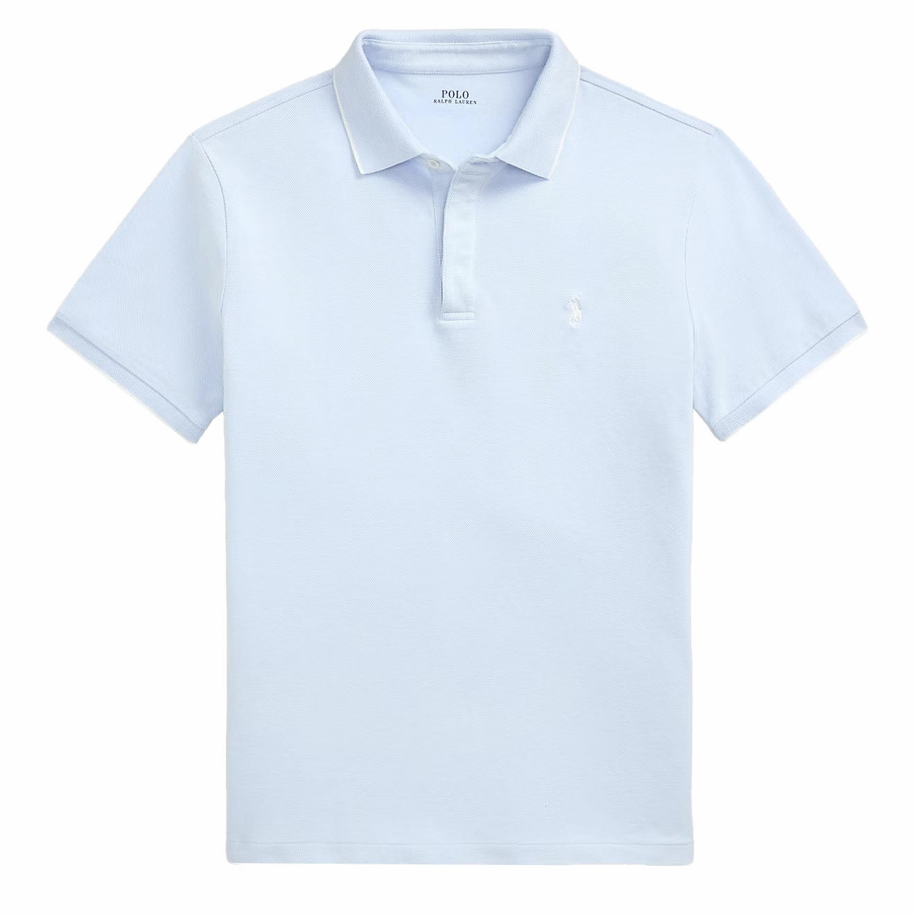 Polo Ralph Lauren Custom Slim Fit Stretch Oxford Mesh Polo Blue/White mens t-shirts outlet