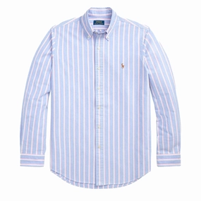 Polo Ralph Lauren Long Sleeve Sport Shirt Custom Blue / Pink mens tank tops best deals