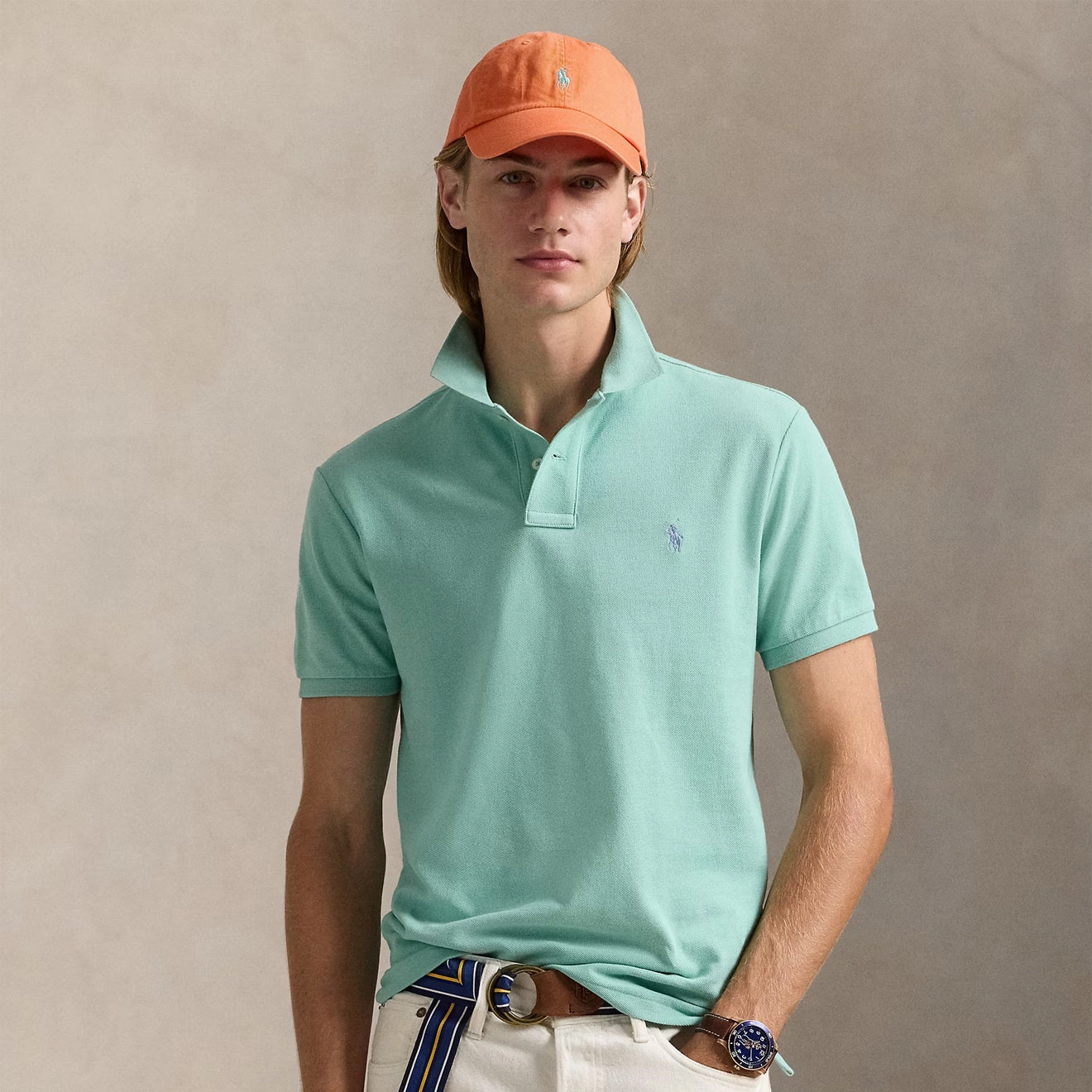 Polo Ralph Lauren Short Sleeve Knit Custom Slim Celadon