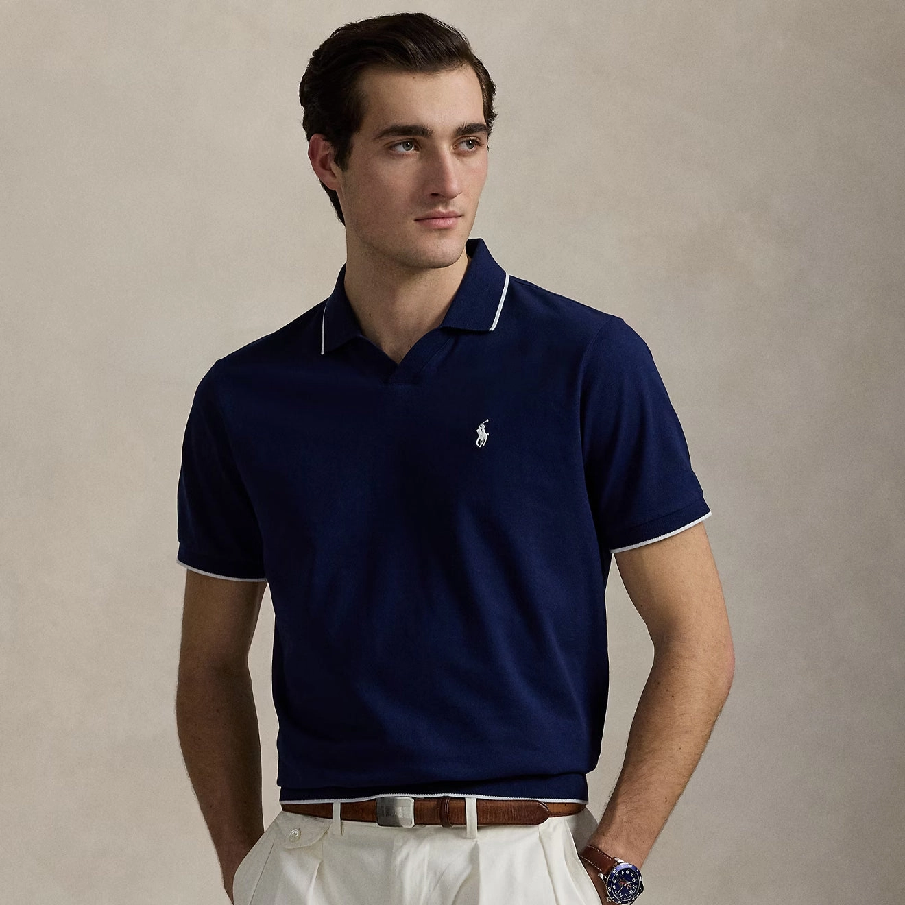 Polo Ralph Lauren Short Sleeve Polo Shirt Newport Navy