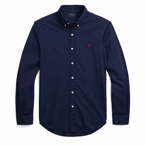 Polo Ralph Lauren Slim Fit Twill Shirt Newport Navy mens tank tops best deals