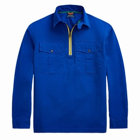 Polo Ralph Lauren Twill Popover Workshirt Blue Saturn mens tank tops best deals