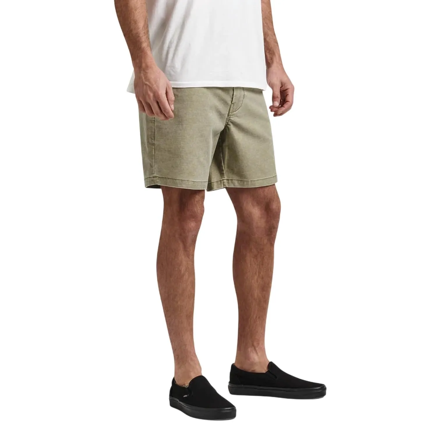 Porter Wash 17" Shorts In Dusty Green