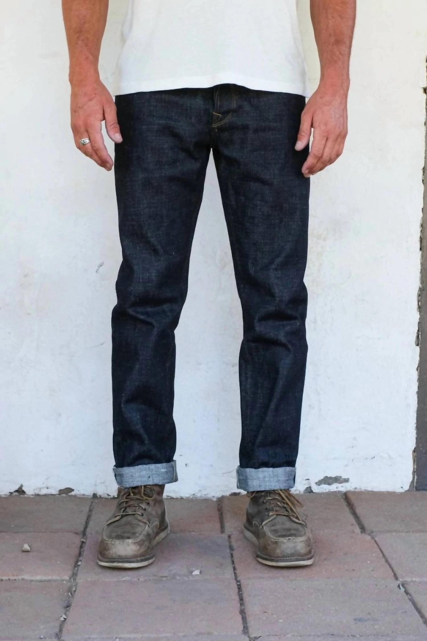Portola Classic Taper 17Oz Jeans In Blue Slub