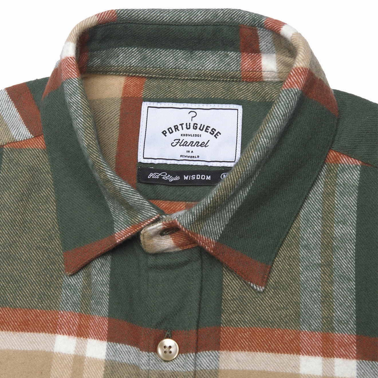 Portuguese Flannel Farm Shirt Green / Orange
