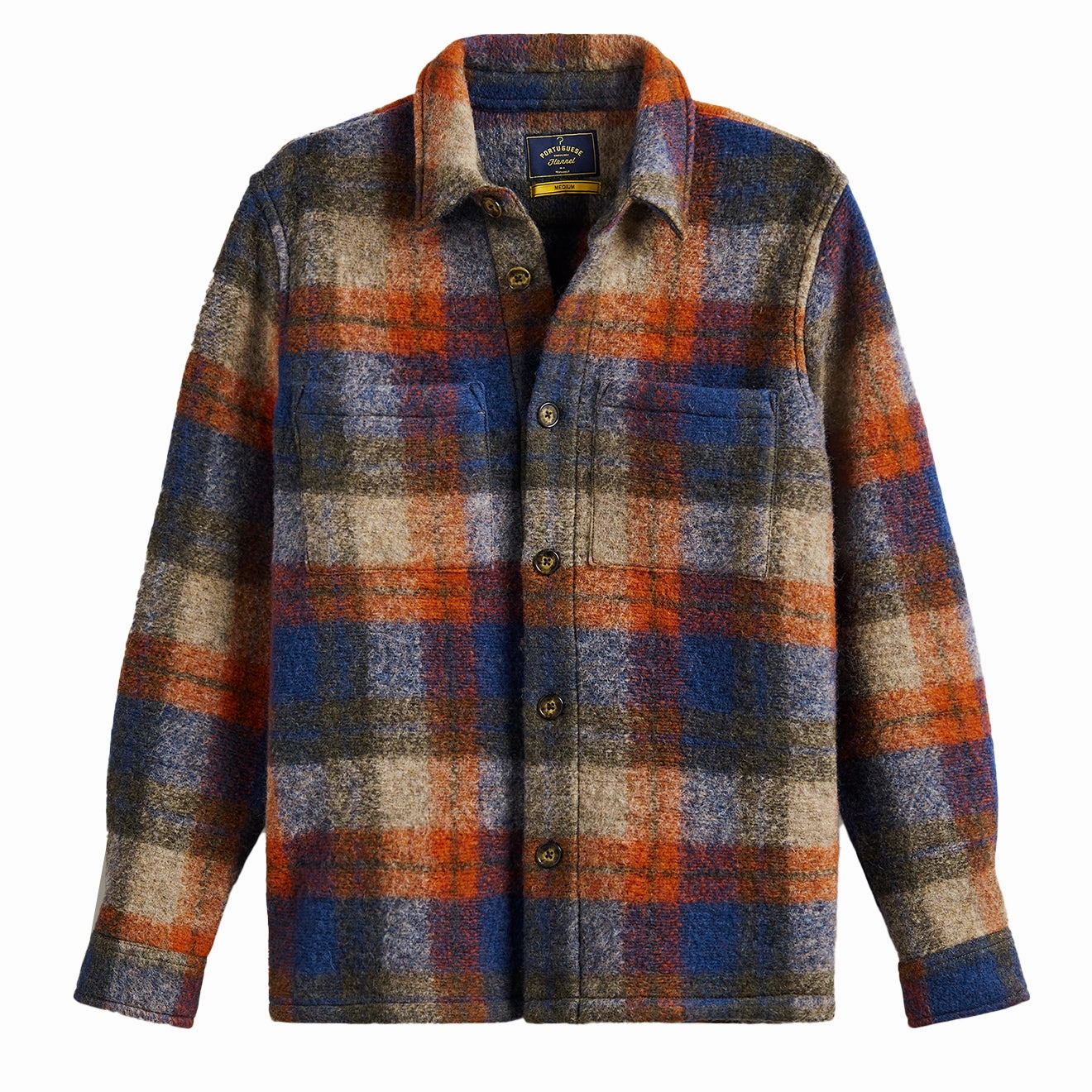Portuguese Flannel Parker Overshirt Blue mens tank tops best deals