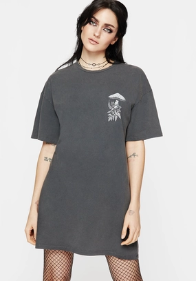 Pressure Cotton Mushroom Print Tee Dress Dresses Womens - wedding guest outfits