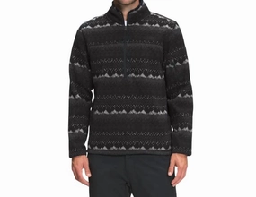 Print Gordon Lyons Classic 1/4 Zip Jacket In Tnf Black Landscape Knit Print knit sweaters cheap