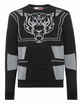 Pullover Round Neck LS chunky knit discount