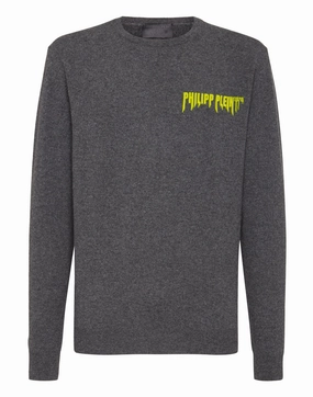 Pullover Round Neck LS Philipp Plein TM chunky knit discount