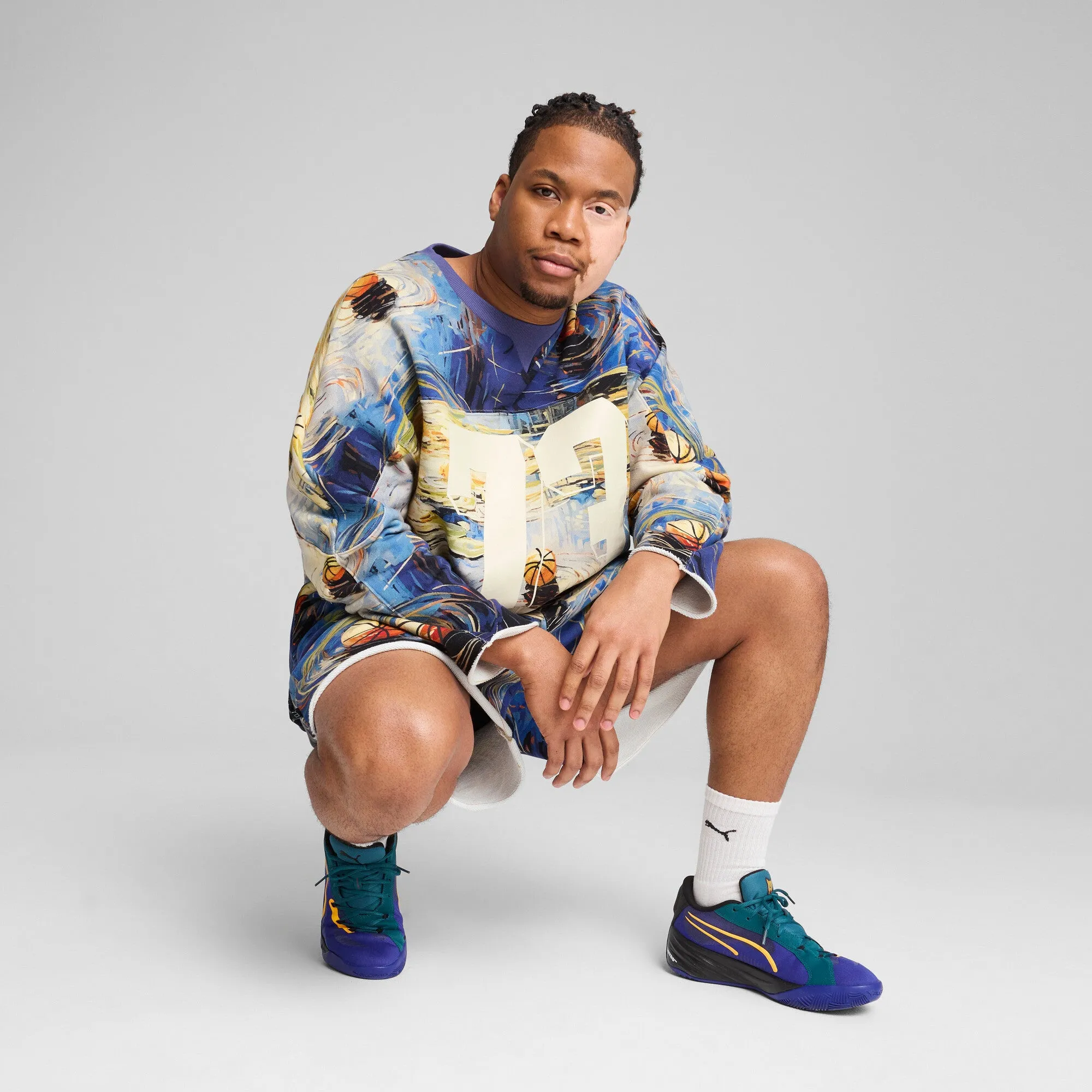 PUMA Men's Dylan Exhibit Hockey-Inspired Basketball Sweater