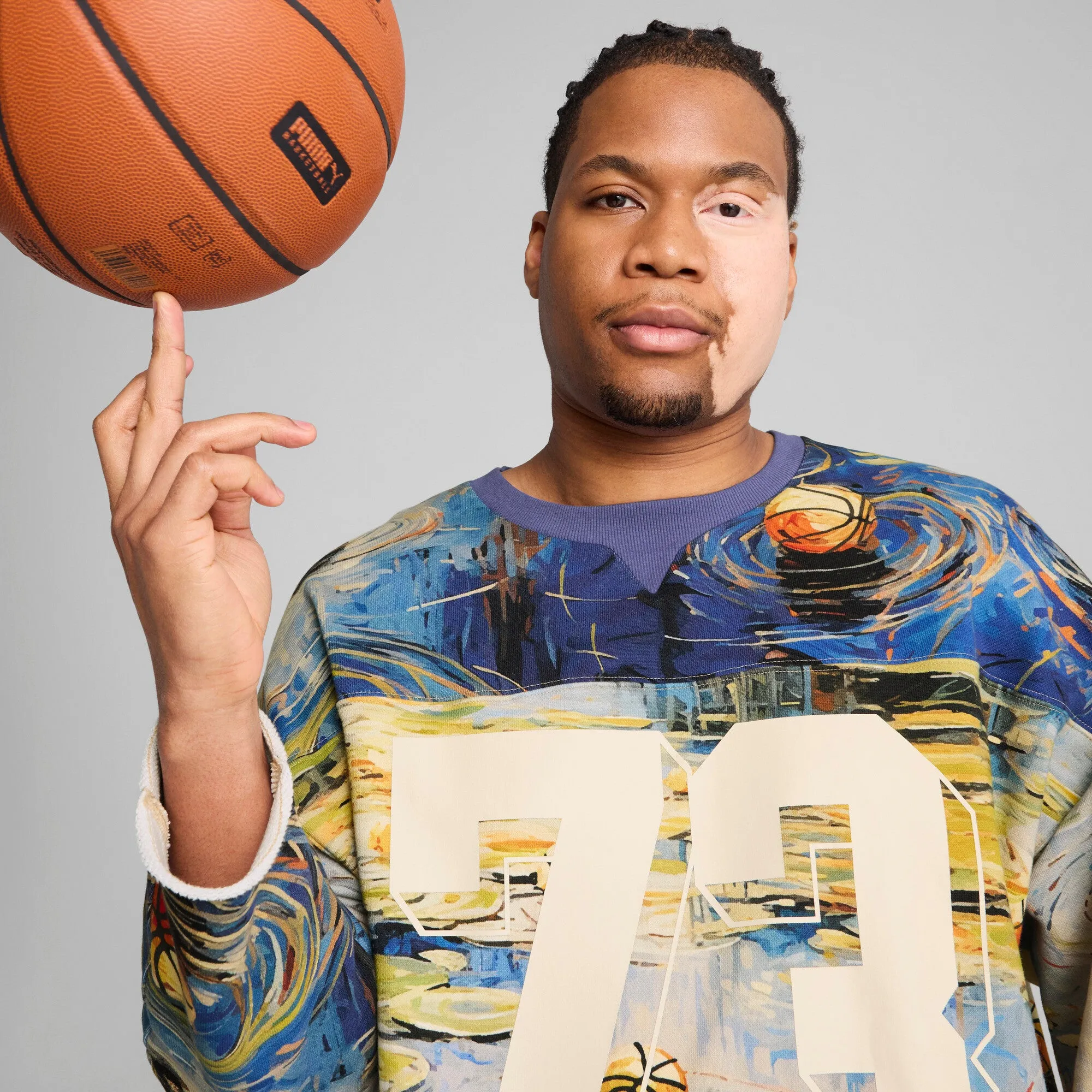 PUMA Men's Dylan Exhibit Hockey-Inspired Basketball Sweater