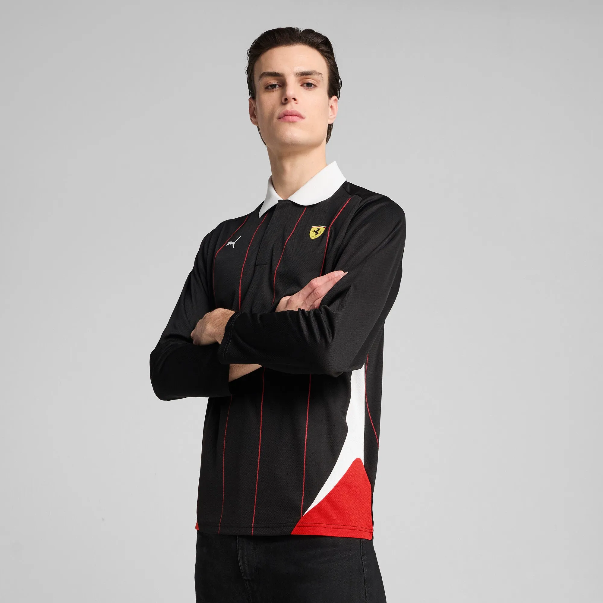 PUMA Men's Scuderia Ferrari Race Long Sleeve Polo