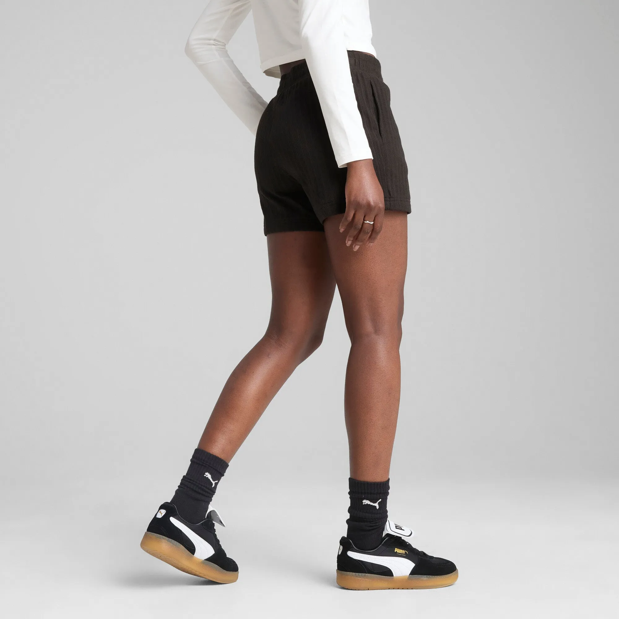 PUMA WARDROBE ESSENTIALS Women's 4" Pointelle Shorts