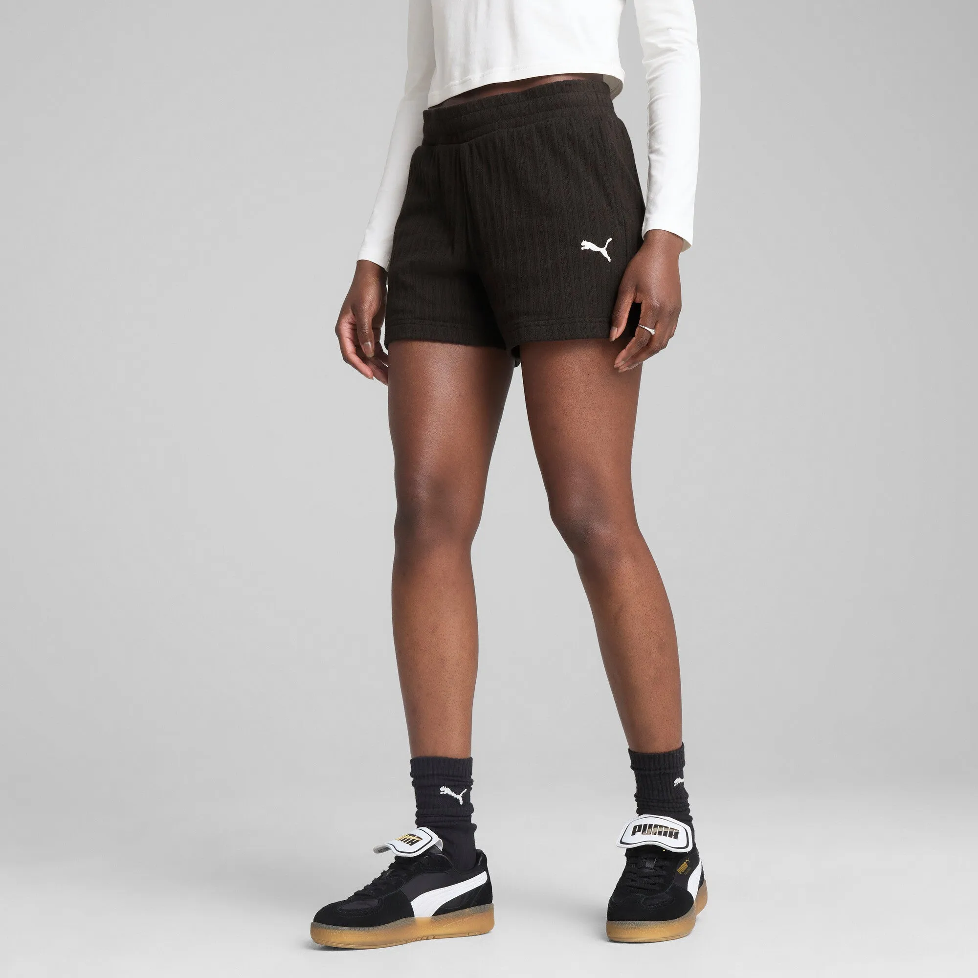 PUMA WARDROBE ESSENTIALS Women's 4" Pointelle Shorts