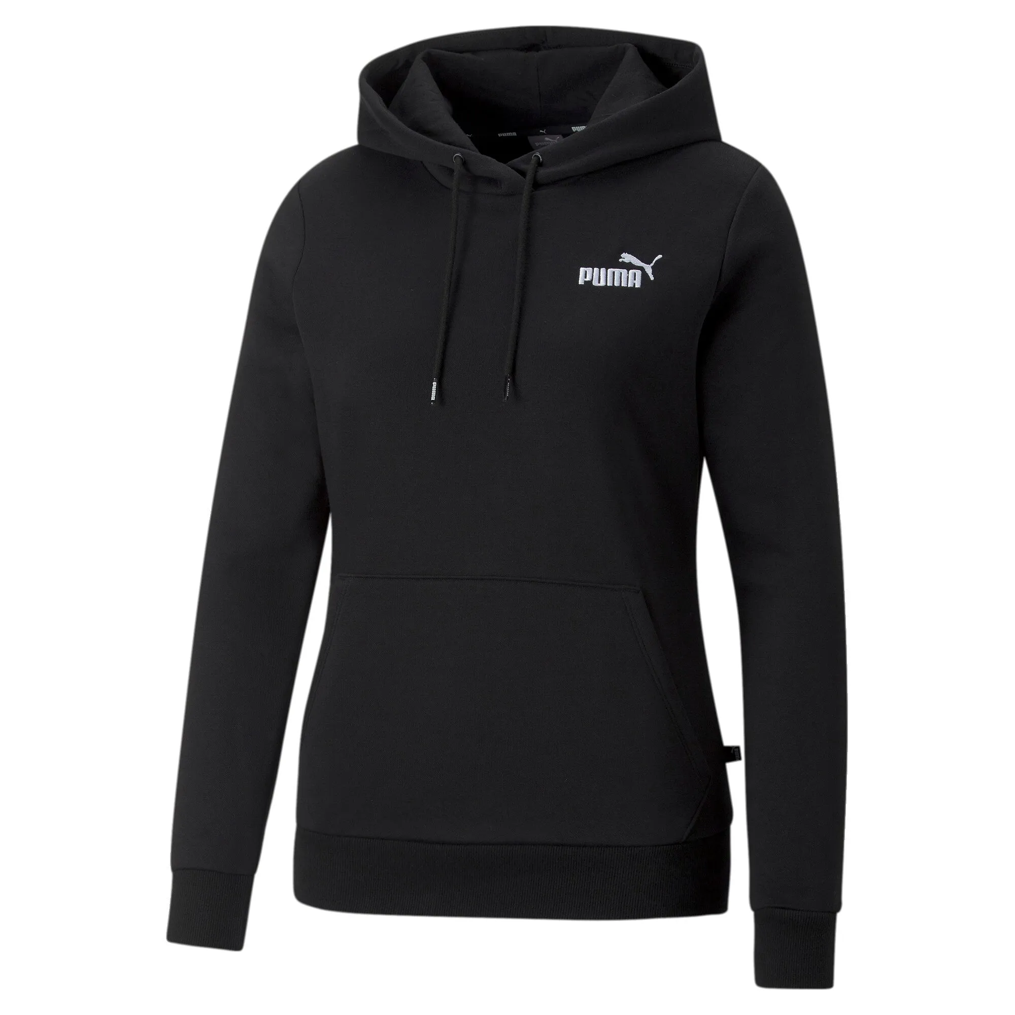 PUMA Women's Essentials  Embroidery Hoodie Activewear Womens - yoga pants clearance