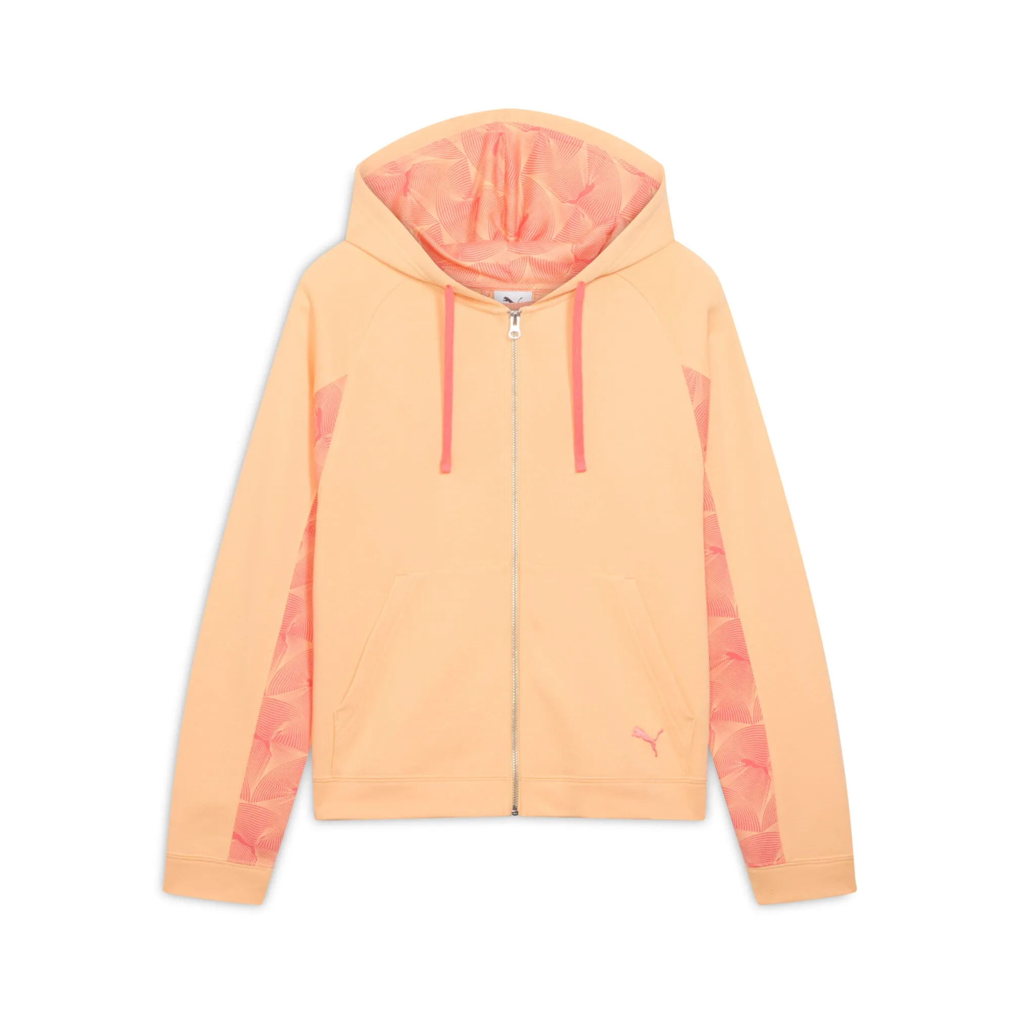 PUMA Women's ESSENTIALS GRAPHIC Full-Zip Hoodie Activewear Womens - fitness leggings online