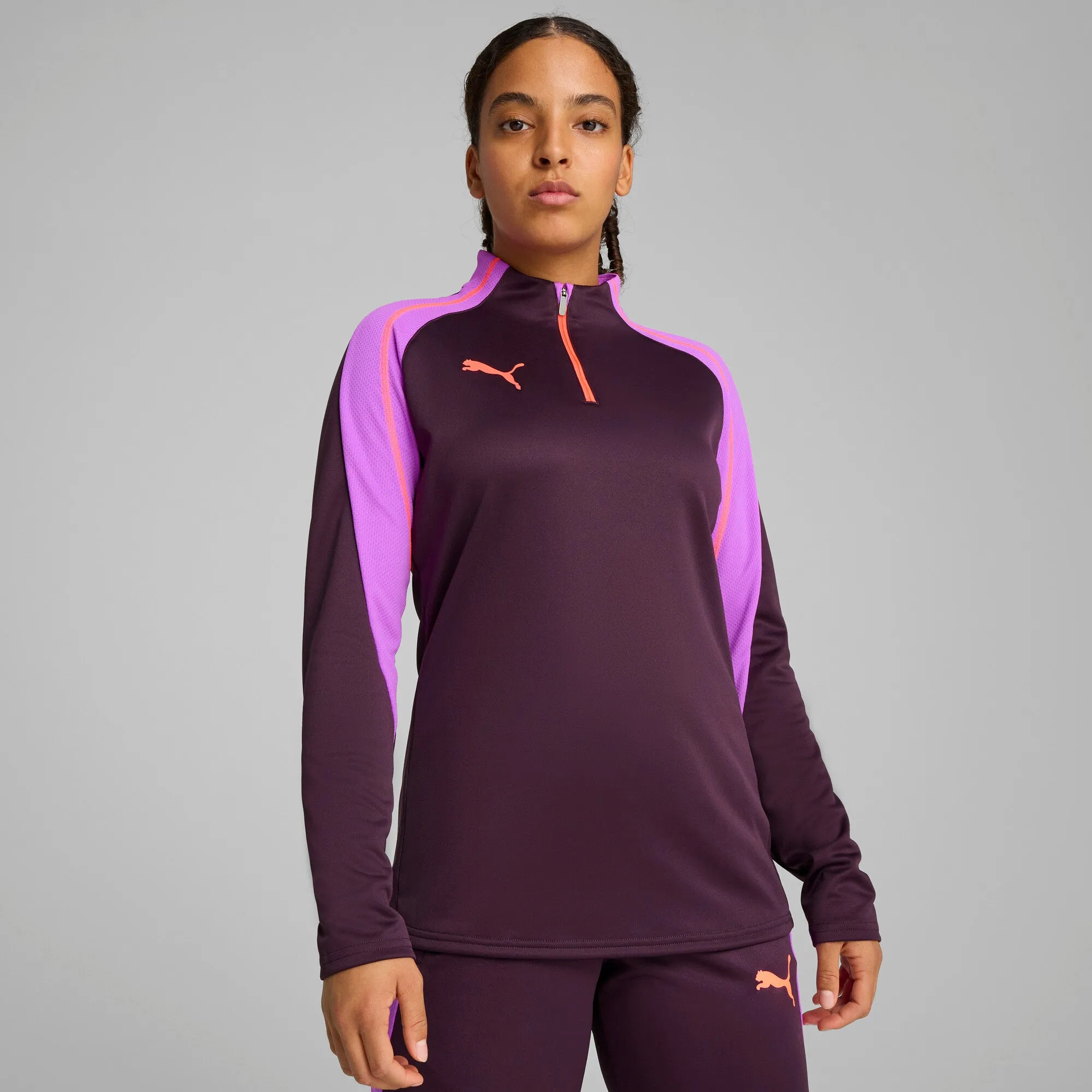 PUMA Women's IndividualBLAZE Quarter-Zip Soccer Top