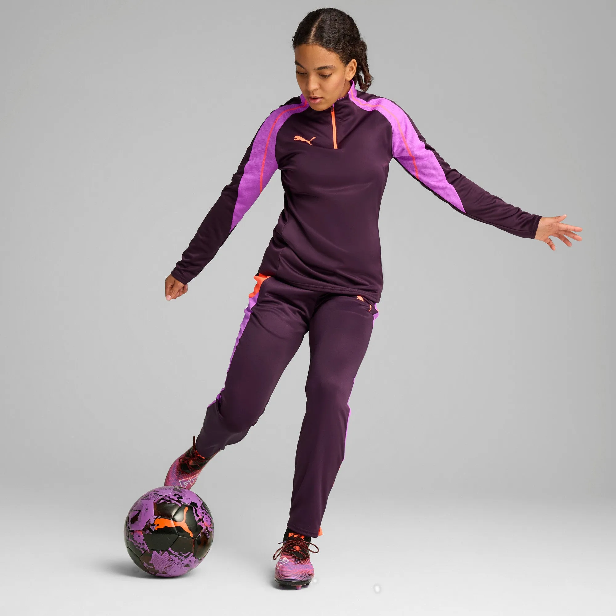 PUMA Women's IndividualBLAZE Quarter-Zip Soccer Top
