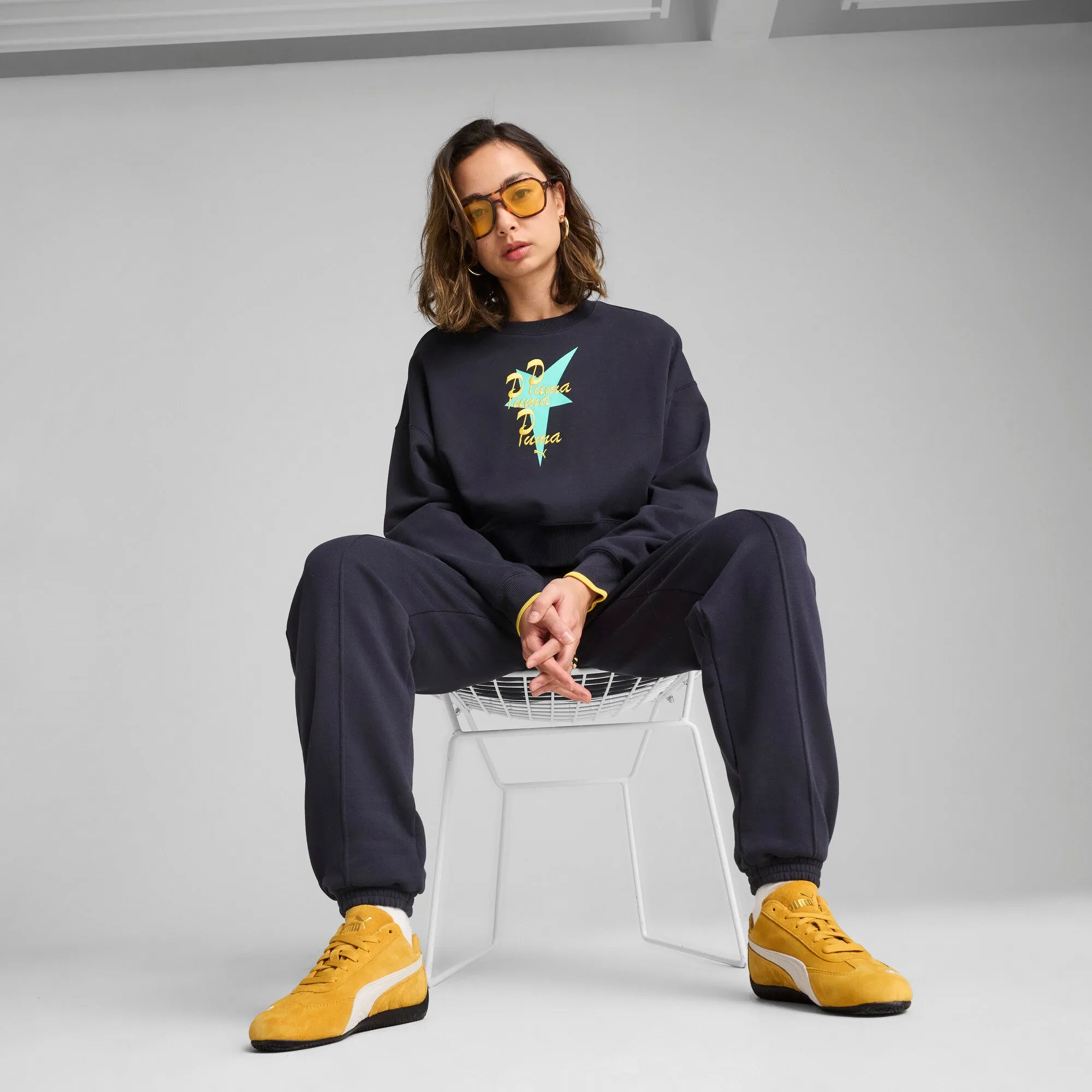 PUMA Women's ROAD TO UNITY Oversized Crew Sweatshirt