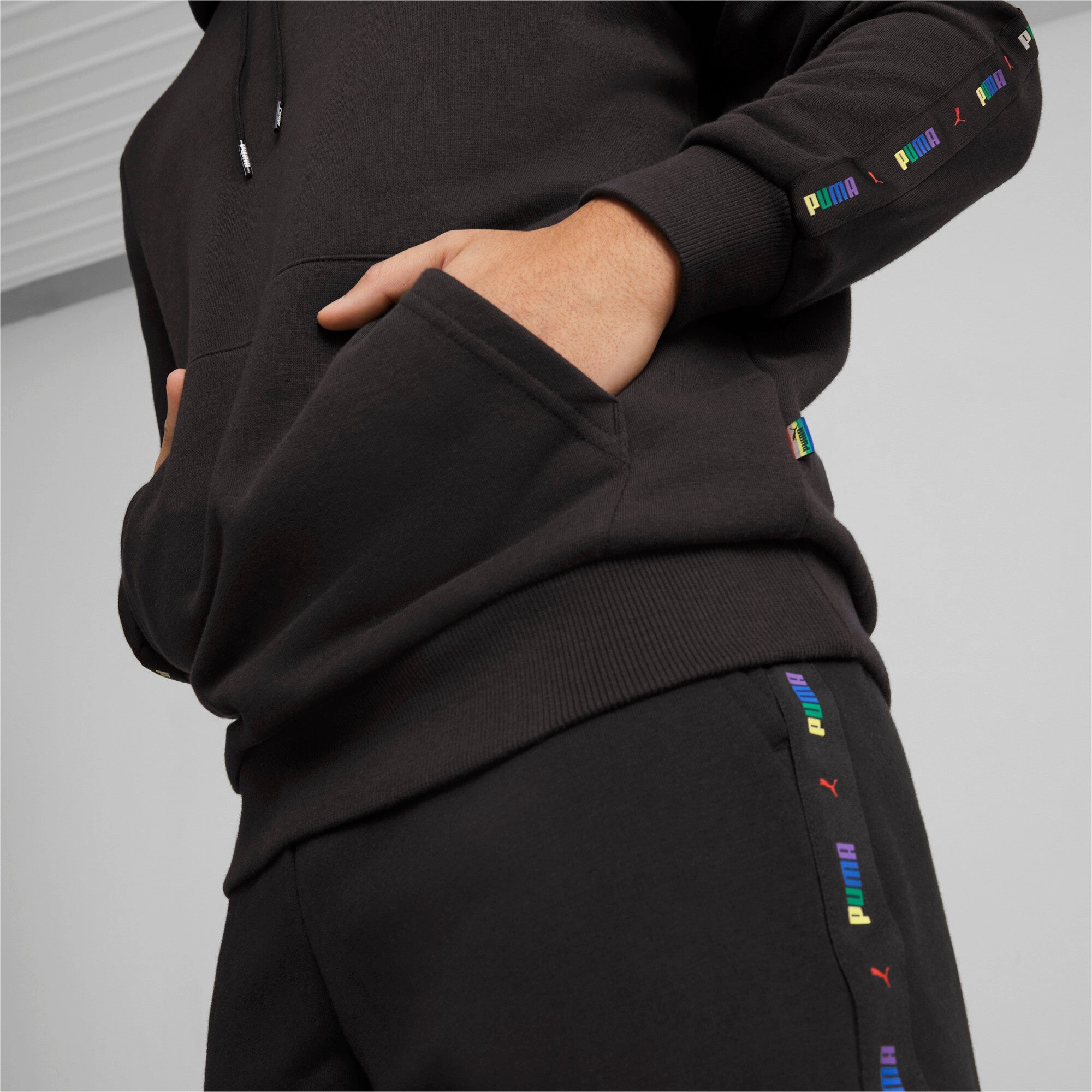 PUMA Men's Essentials Tape Love Is Love Hoodie