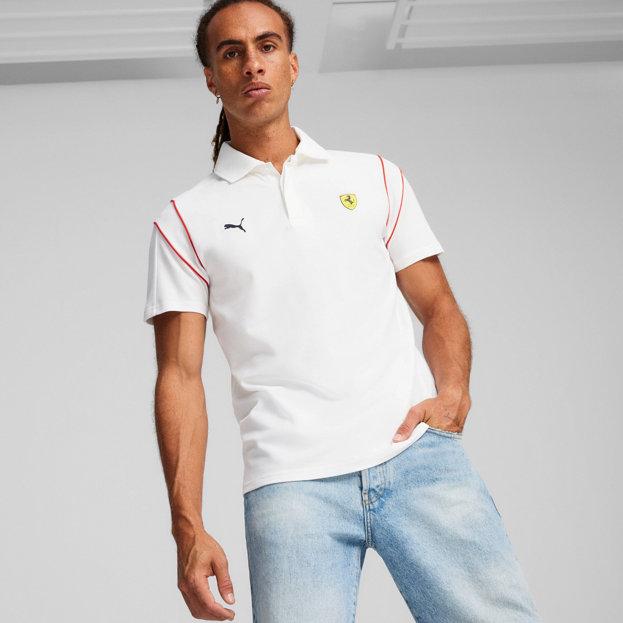 PUMA Men's Scuderia Ferrari Race MT7 Polo