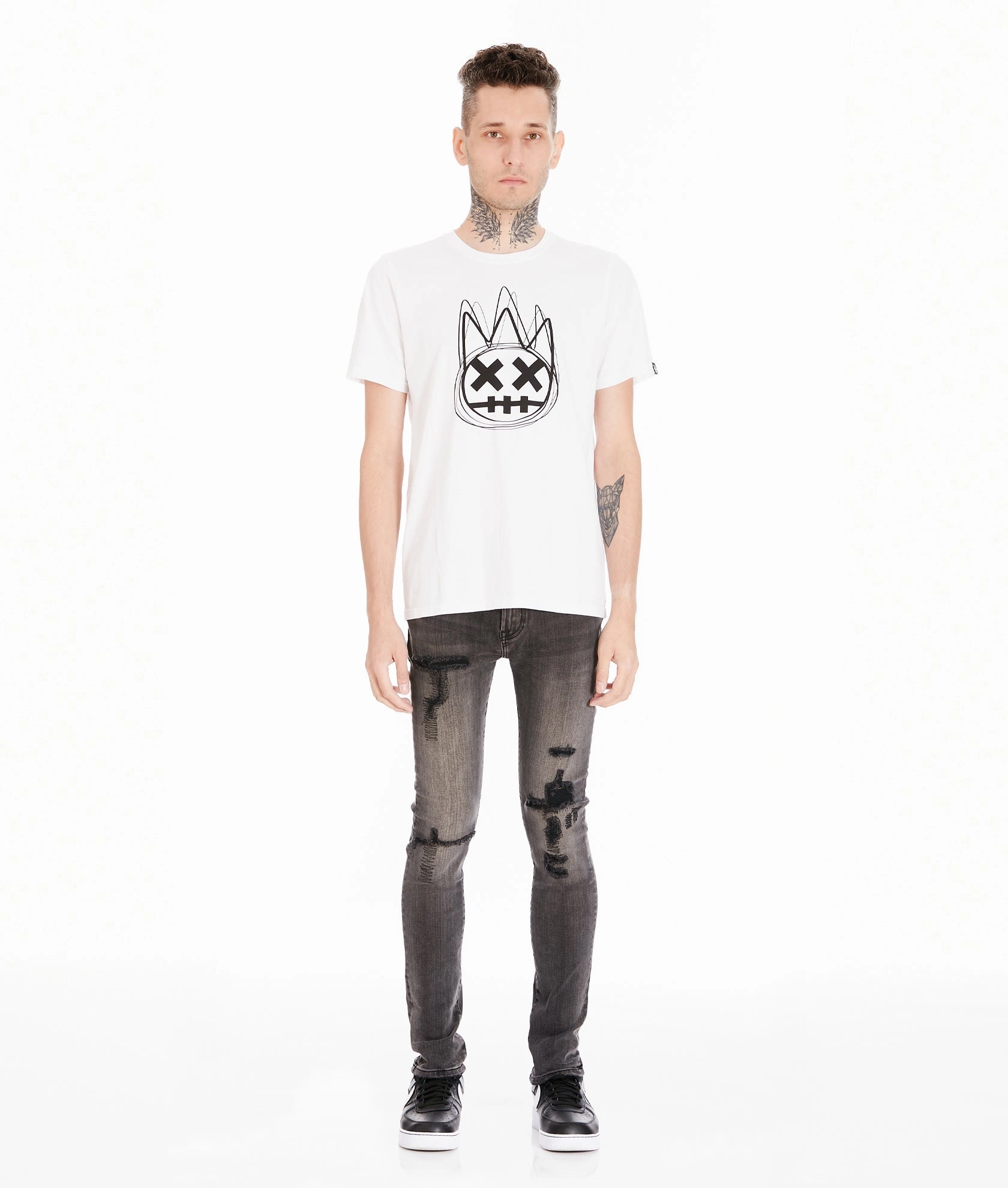 PUNK SUPER SKINNY IN FLINT BLACK JEANS