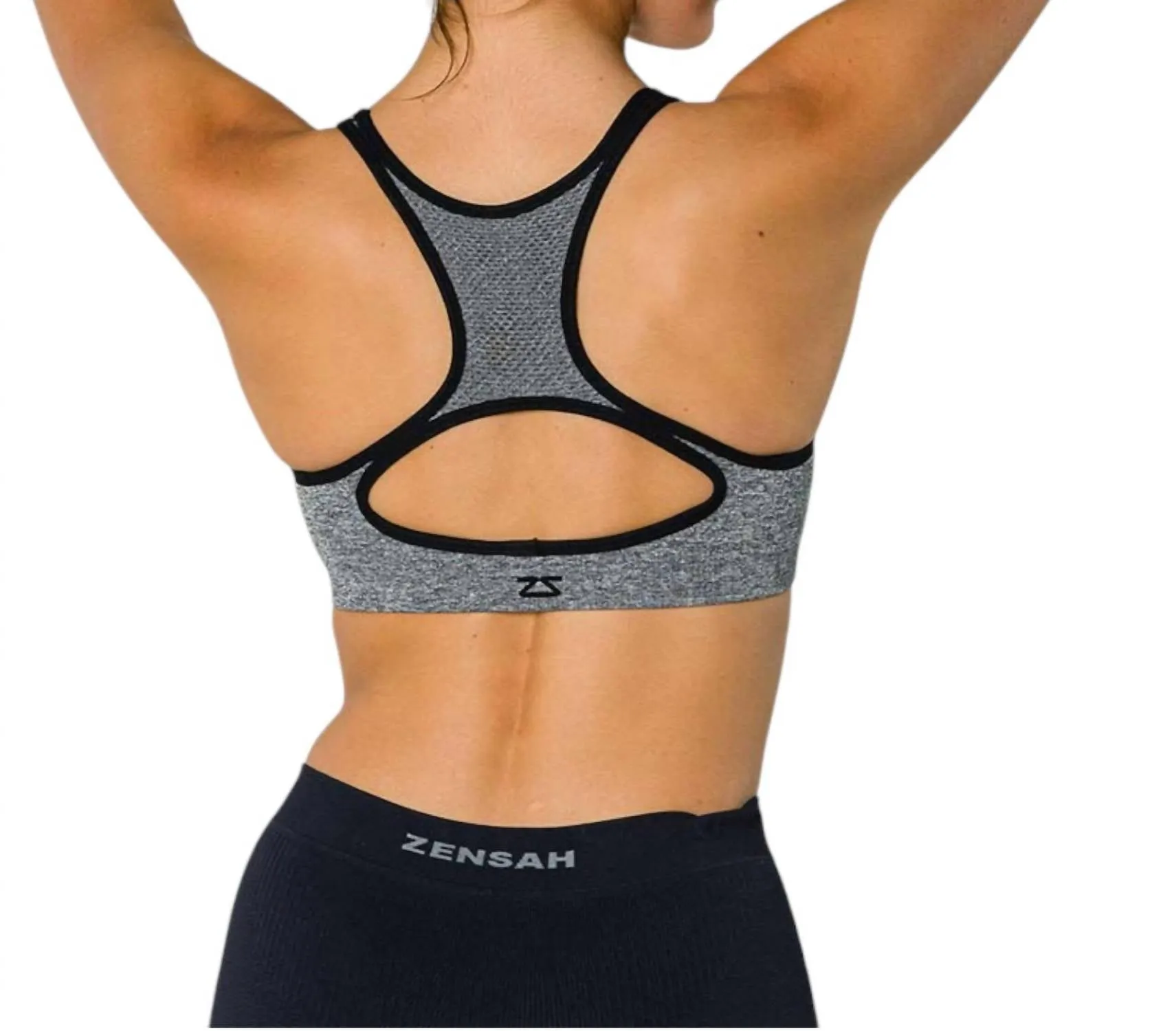 Racey Lux Sports Bra In Heather Grey