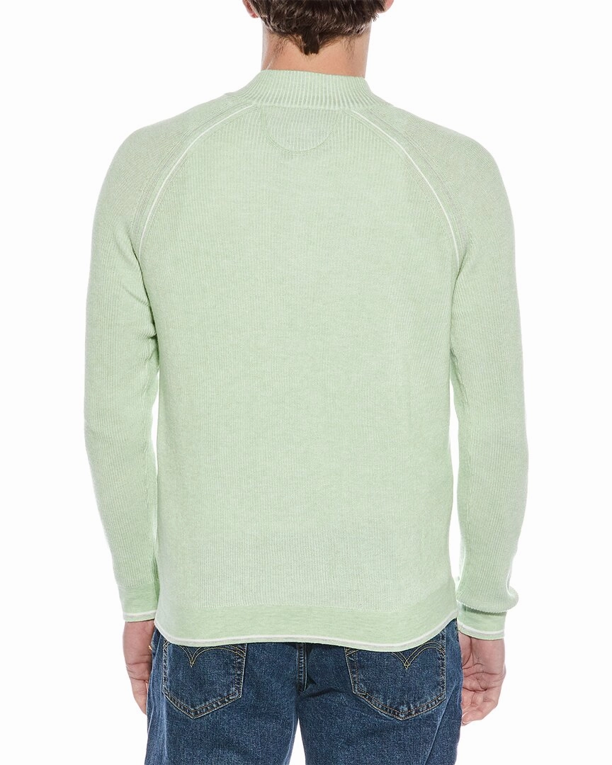 Raffi English Rib 1/4-Zip Mock Neck Sweater