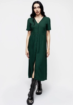 Realm Button Down Midi Dress - Sycamore Green Dresses Womens - beach dresses cheap