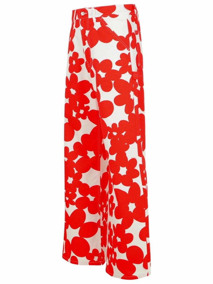 Red Cotton Jeans